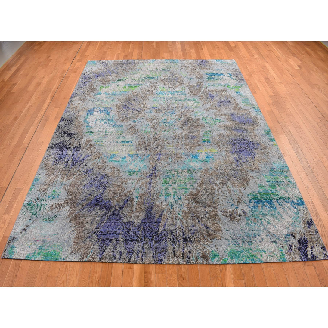 Handmade Modern and Contemporary Area Rug > Design# CCSR87097 > Size: 8'-9" x 11'-10"