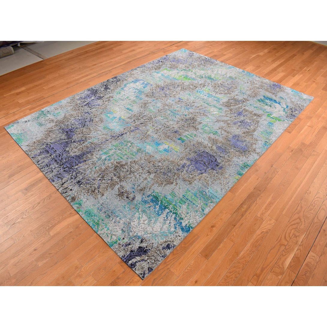 Handmade Modern and Contemporary Area Rug > Design# CCSR87097 > Size: 8'-9" x 11'-10"