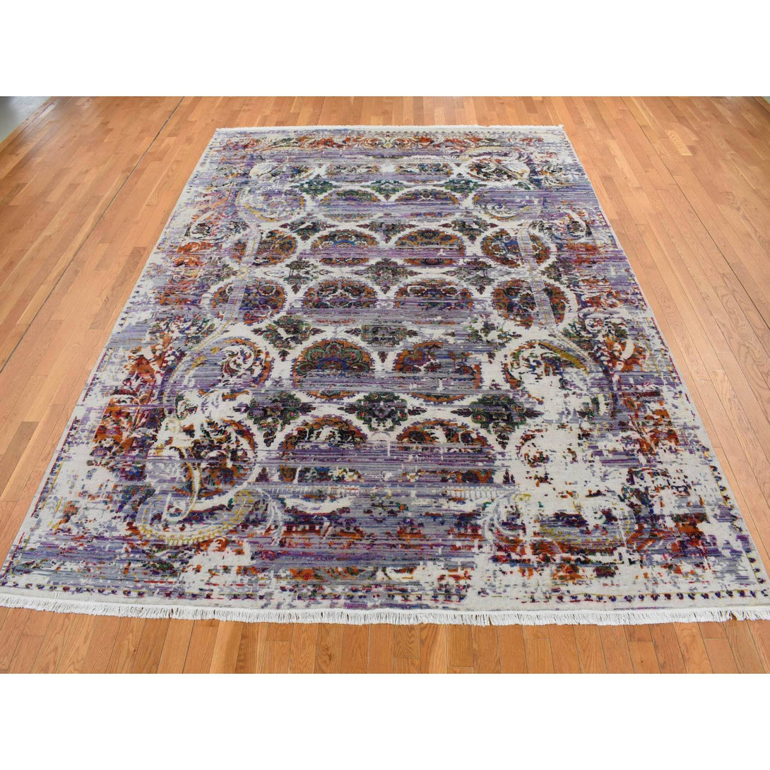 Handmade Modern and Contemporary Area Rug > Design# CCSR87116 > Size: 9'-0" x 12'-0"