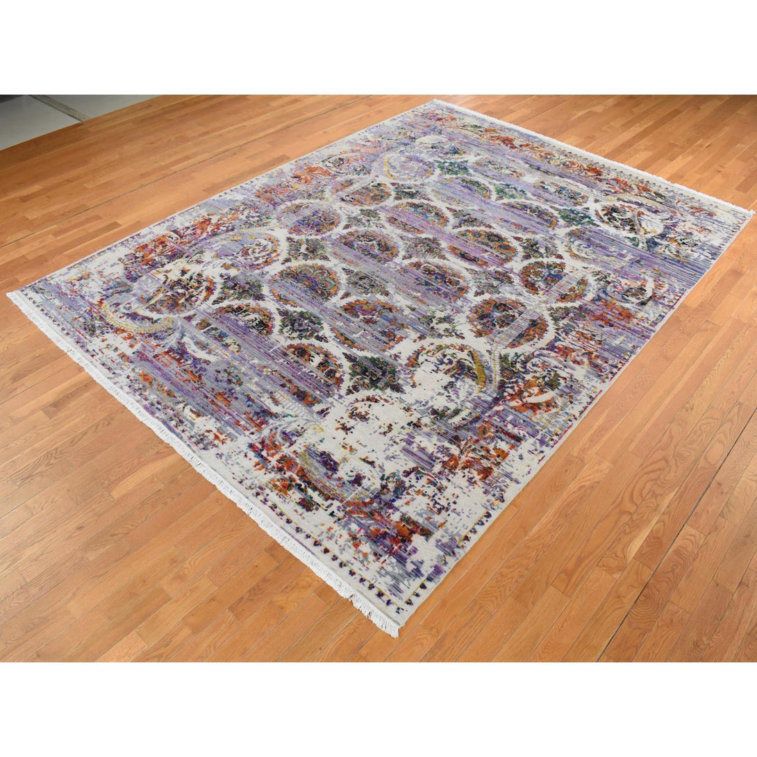 Handmade Modern and Contemporary Area Rug > Design# CCSR87116 > Size: 9'-0" x 12'-0"