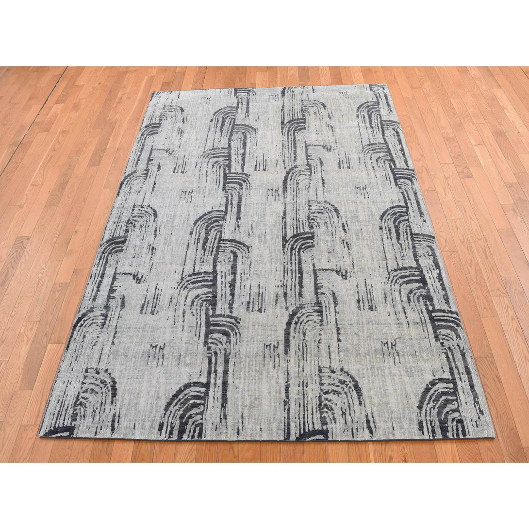 Handmade Modern and Contemporary Area Rug > Design# CCSR87117 > Size: 8'-9" x 12'-2"