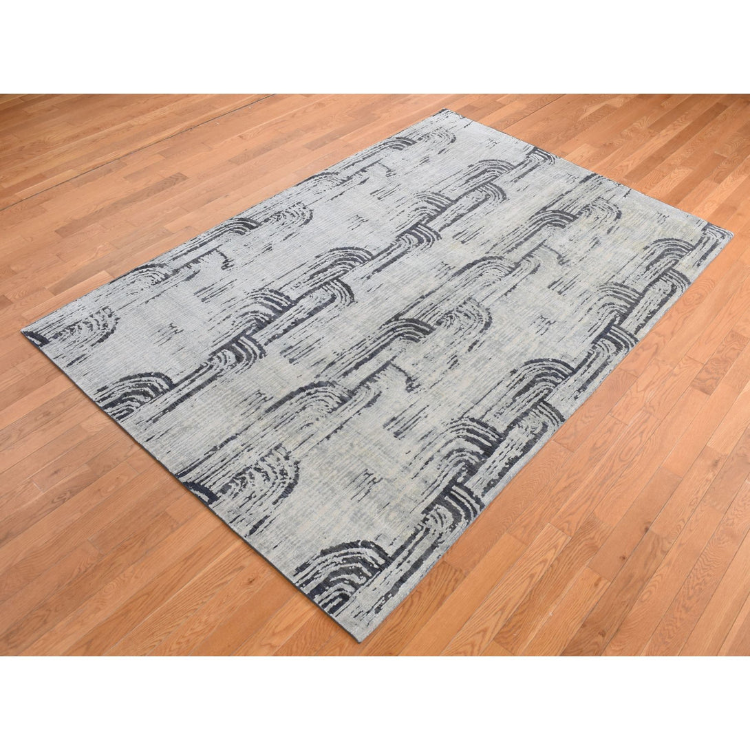 Handmade Modern and Contemporary Area Rug > Design# CCSR87117 > Size: 8'-9" x 12'-2"