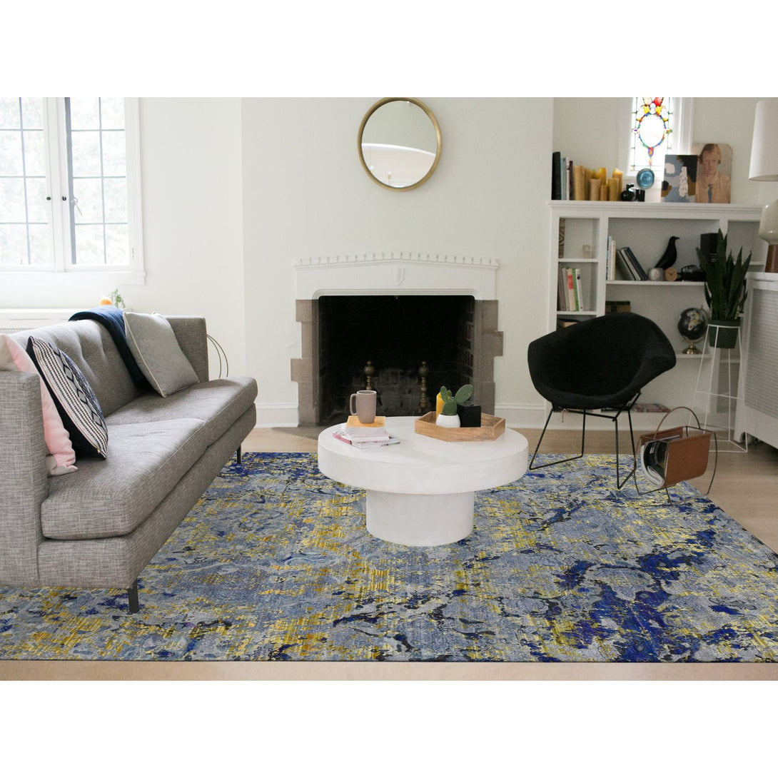 Handmade Modern and Contemporary Area Rug > Design# CCSR87130 > Size: 8'-10" x 12'-5"